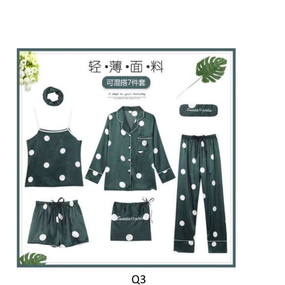 7 PIECE SATIN SILK PJ SET - Picture 16 of 16